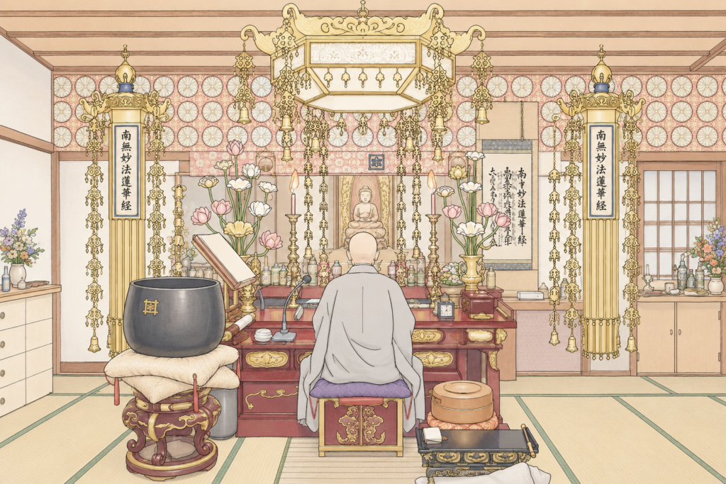 修行道場・妙昌寺御宝前
